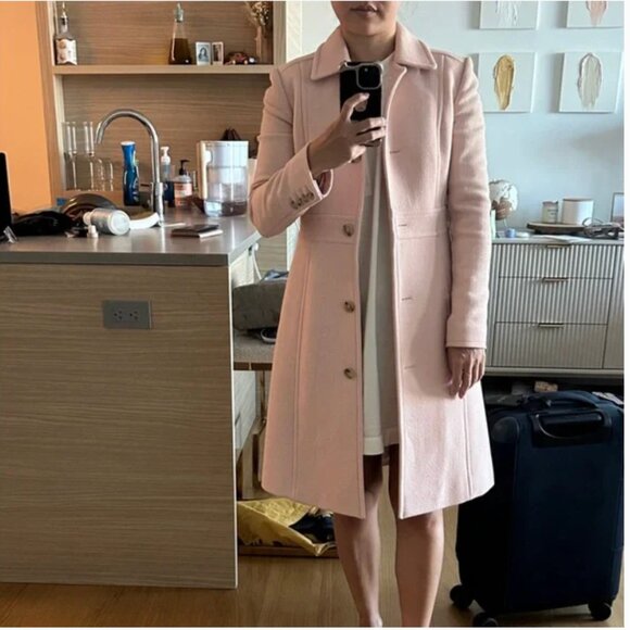 J.Crew Classic Double Cloth Lady Day Coat Wool Blend Thinsulate 79206 Dust Rose - Picture 4 of 8